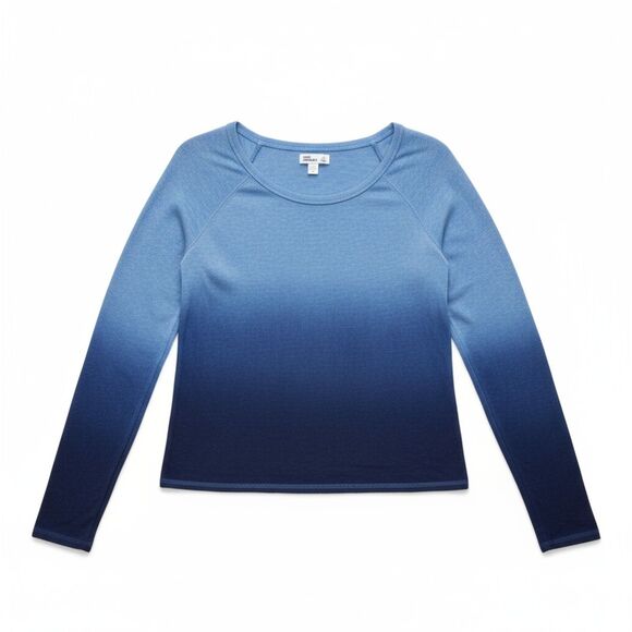 Girls Long Sleeve Ombre Blue Top Size XL NWT - Picture 1 of 8